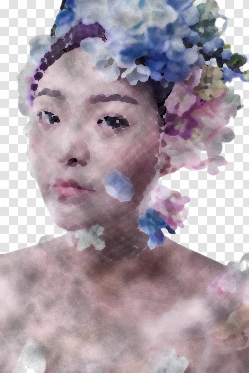 Lavender - Beauty - Portrait Cheek Transparent PNG