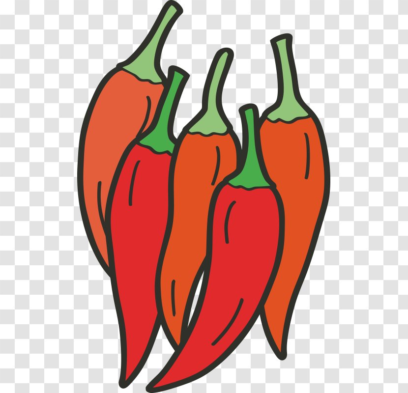 Habanero Bell Pepper Tabasco Chili Tomato - Natural Foods - Hand Painted,Stick Figure,Fruits And Vegetables,vegetables,Fruits Vegetables,Cartoon Transparent PNG