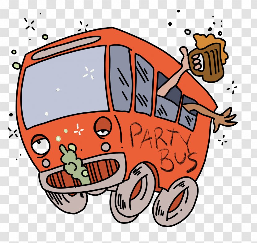 University Of Saskatchewan Bus Clip Art Illustration Pub Crawl - Cartoon Transparent PNG