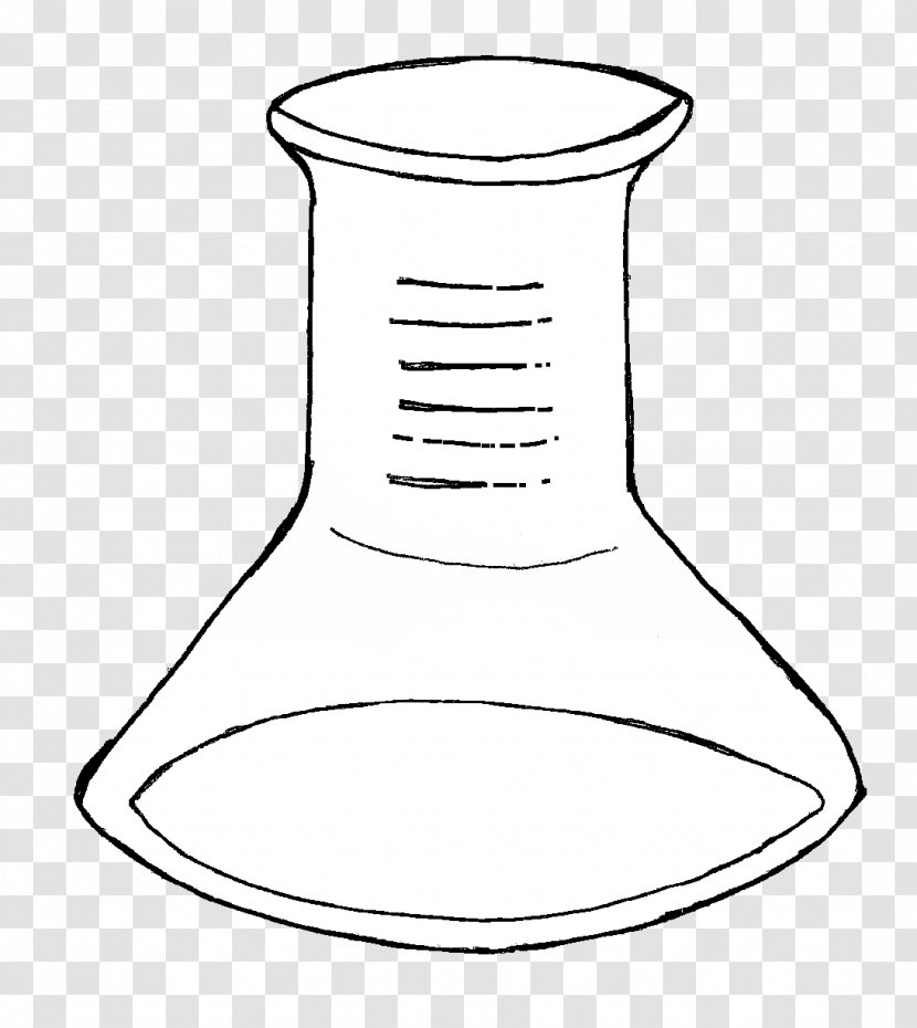Drawing Line Art Clip - Black And White - Beaker Transparent PNG
