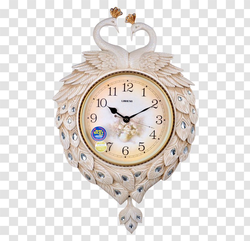 Side Clock Watch - Ticking - Peacock Decoration Transparent PNG