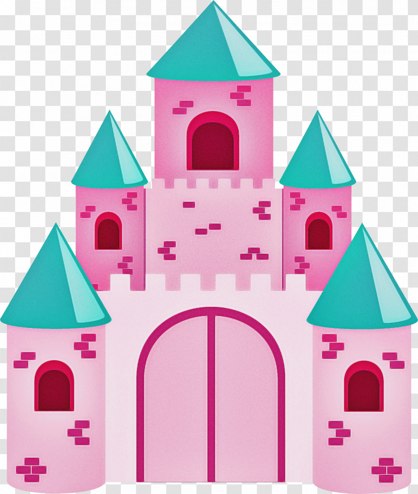 Pink Playhouse Castle Play House Transparent PNG