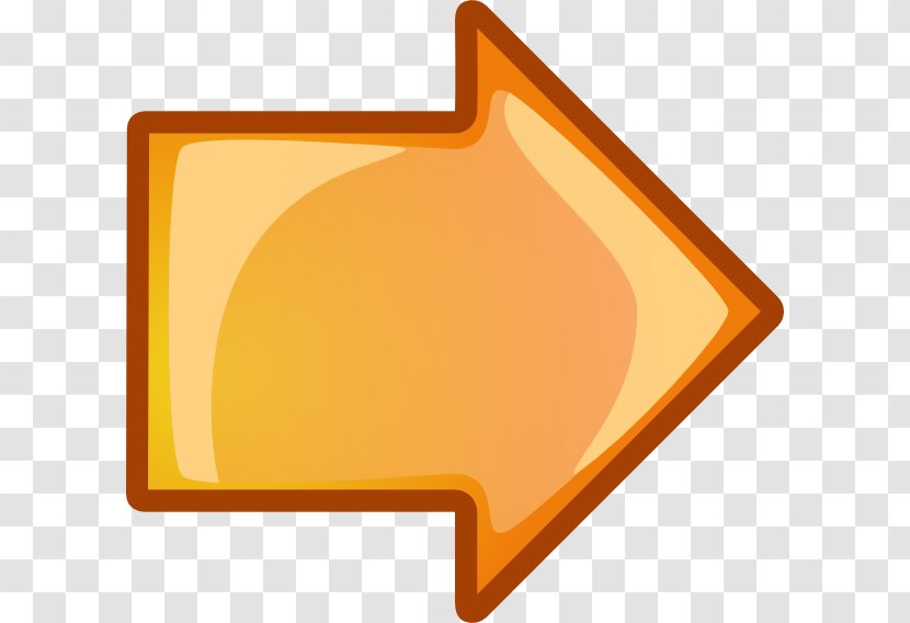 Arrow Clip Art - Orange - Cartoon Transparent PNG