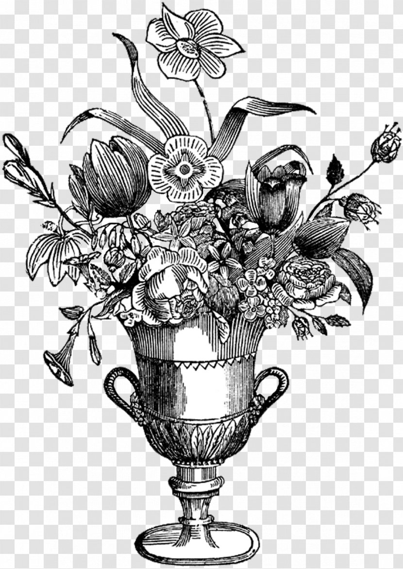 Vase Drawing Clip Art - Plant - Flower Transparent PNG