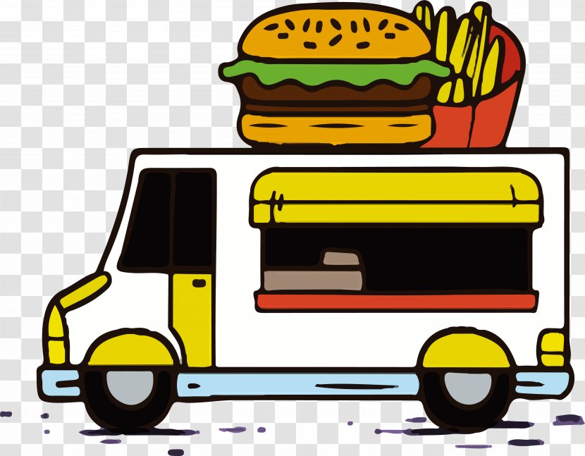 Hamburger French Fries Jeddah College Of Technology Diner - Mode Transport - Hand Painted Transparent PNG