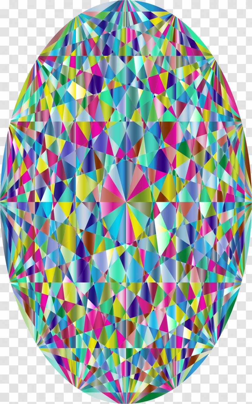 Kaleidoscope Clip Art - Low Poly - Easter Eggs Transparent PNG