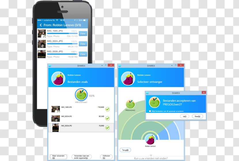 Smartphone SHAREit Computer Software Android - Wifi Transparent PNG