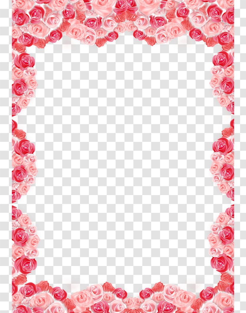 Heart Rose Valentines Day Love Poster - Point - Border Transparent PNG