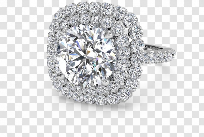 Engagement Ring Diamond Cut Wedding - Platinum Transparent PNG