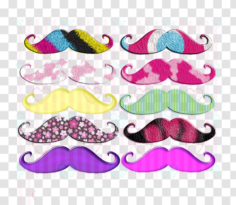 Moustache Movember Color - Multicolored Beard To Pull Material Free Transparent PNG