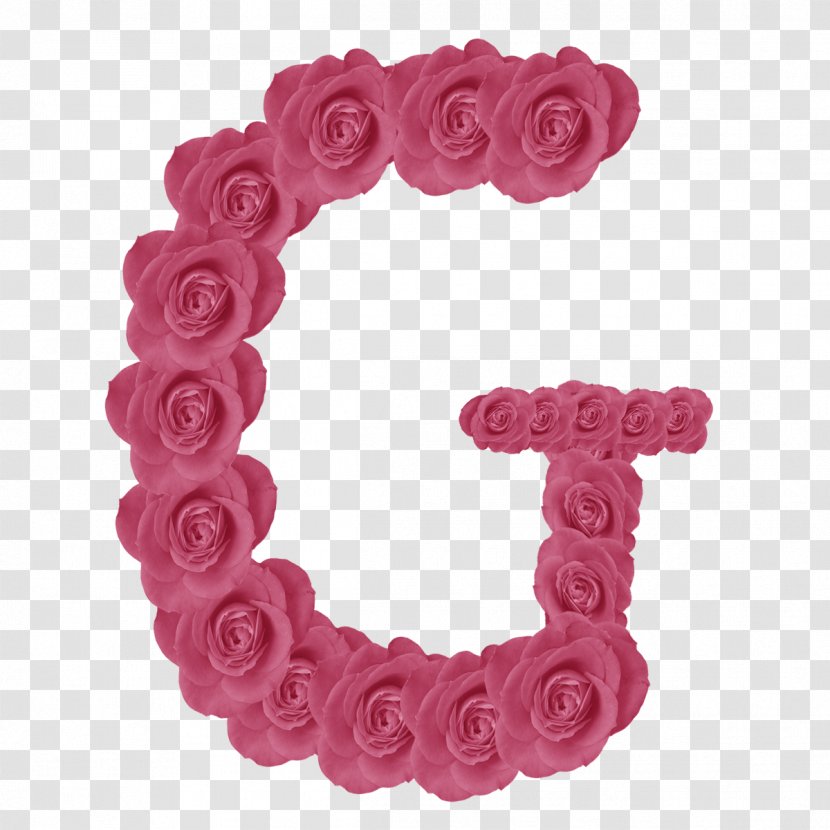 Letter Alphabet Garden Roses Pink - L - G Transparent PNG