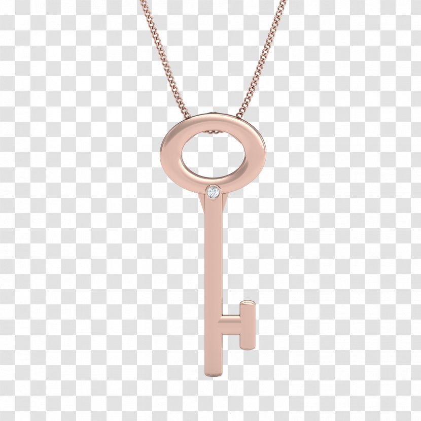 Locket Necklace Body Jewellery - Golden Key Transparent PNG