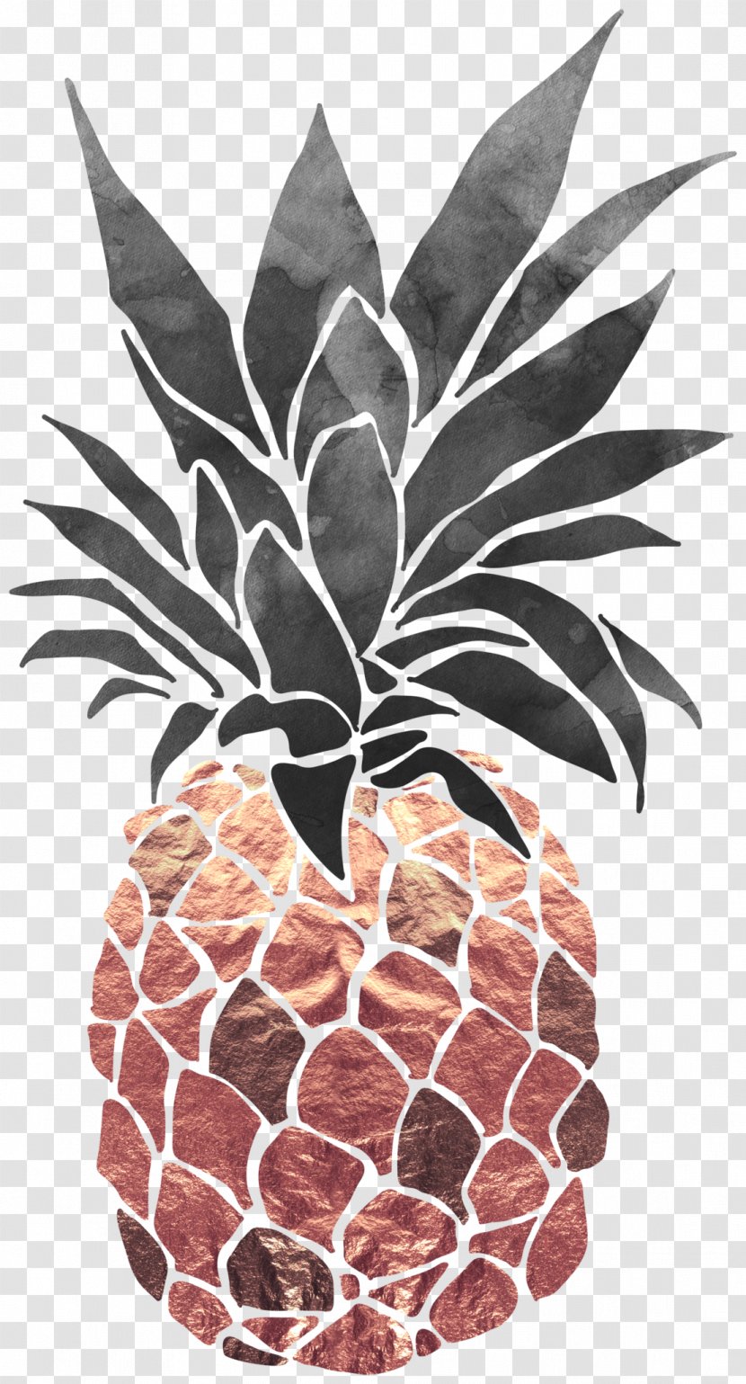 Pineapple Printing Printmaking Wall Decal Art - Poster - Real Foil Transparent PNG