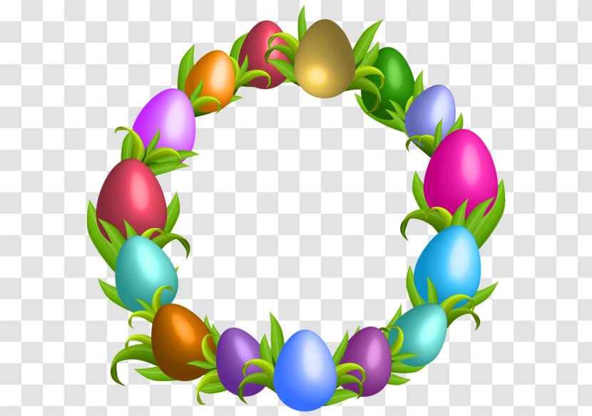 Easter Bunny Egg Wreath Clip Art Transparent PNG