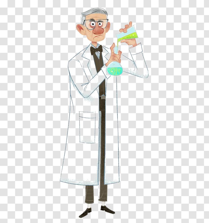 Cartoon Model Sheet Drawing Character Illustration - Silhouette - The Scientist Transparent PNG
