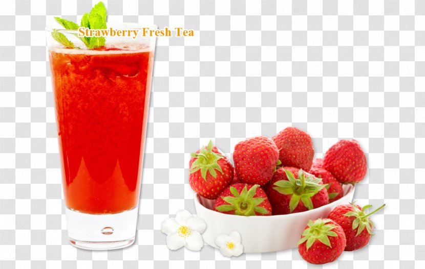 Non-alcoholic Drink Strawberry Juice Cocktail Garnish Sea Breeze - Non Alcoholic Beverage Transparent PNG