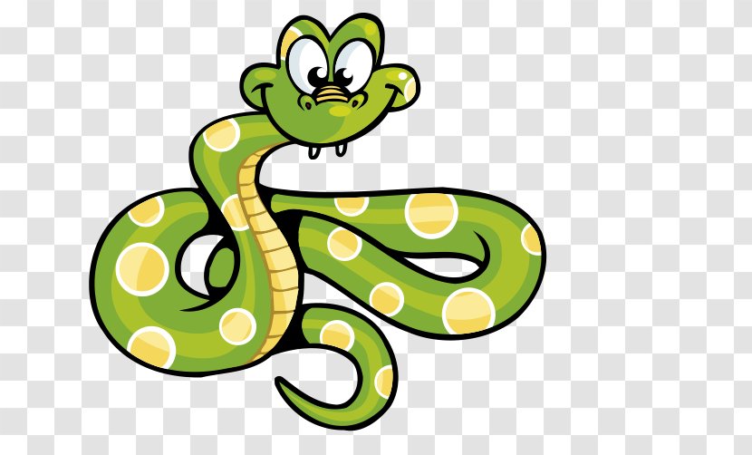 Snake Computer File - Scaled Reptile - Cartoon Snakes Green Spot Transparent PNG