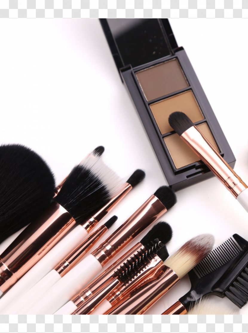 Makeup Brush BH Cosmetics 15 PC Rose Gold Set Make-up - Bristle Transparent PNG