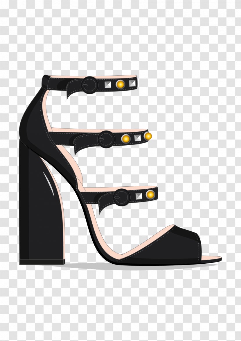 Shoe Sandal Product Design Strap - Black M - Bergenbelsen Transparent PNG
