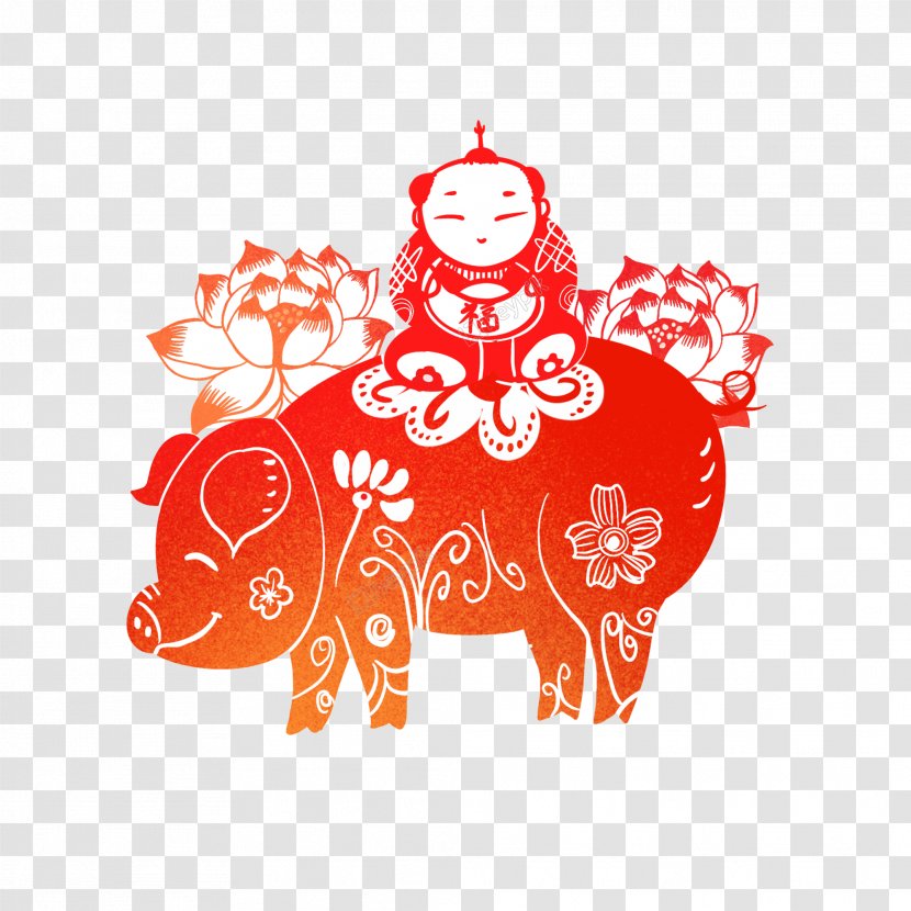 Chinese New Year Red Background - Culture - Sticker Transparent PNG