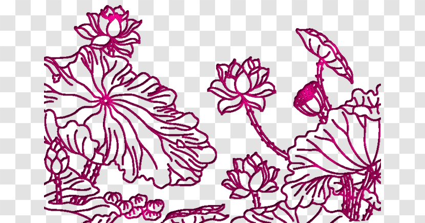 Floral Design Nelumbo Nucifera Clip Art - Hand-painted Lotus Transparent PNG