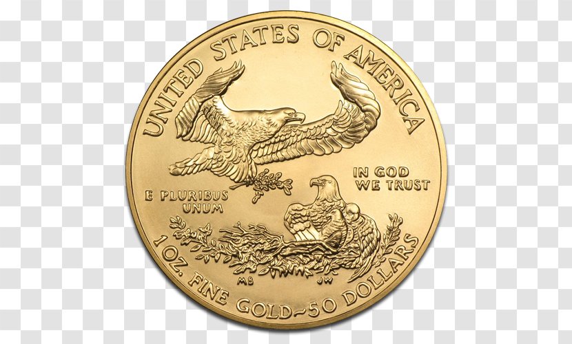American Gold Eagle Bullion Coin - Material - Coins Transparent PNG