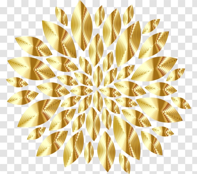 Flower Petal Gold Clip Art - Symmetry - Rose Transparent PNG