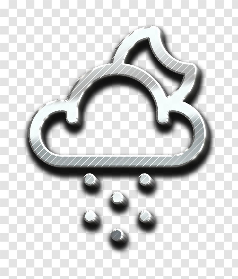 Cloud Icon Moon Night - Symbol - Silver Transparent PNG
