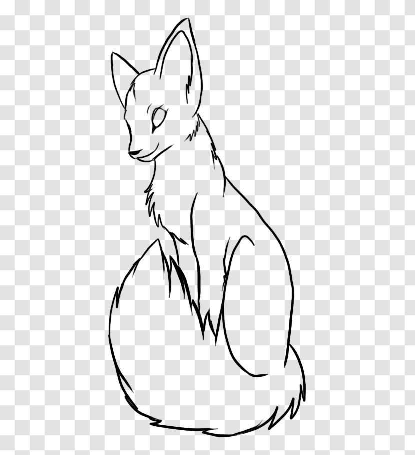 Kitten Line Art Whiskers Siamese Cat Red Fox - Wildlife - Drawing Transparent PNG