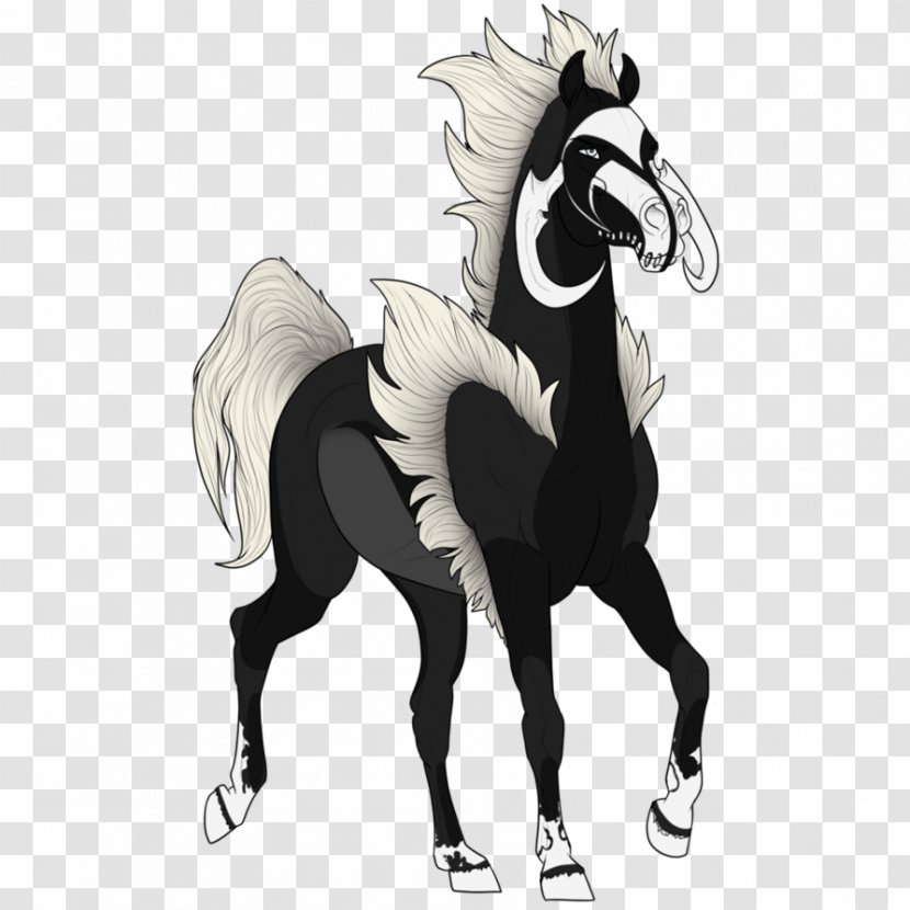 Mustang Stallion Black & White - Mane - M Pack Animal Legendary CreatureCollum Transparent PNG