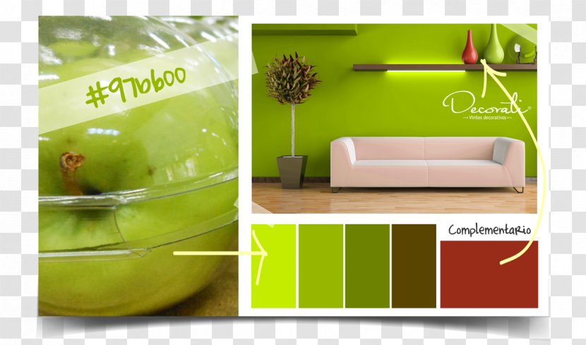 Green Complementary Colors Manzana Verde Red Apple - Interior Design Services Transparent PNG