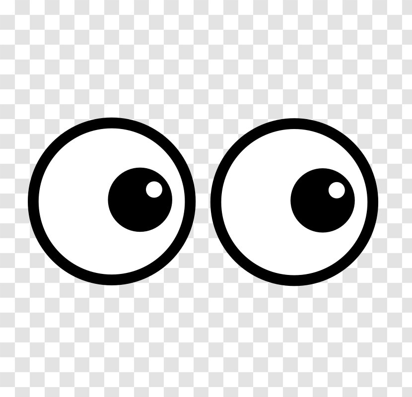 Googly Eyes Cartoon Clip Art - Black And White - Pictures Of Transparent PNG