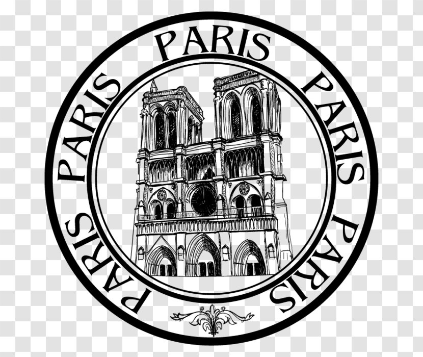 Paris Drawing Landmark - Clock Transparent PNG