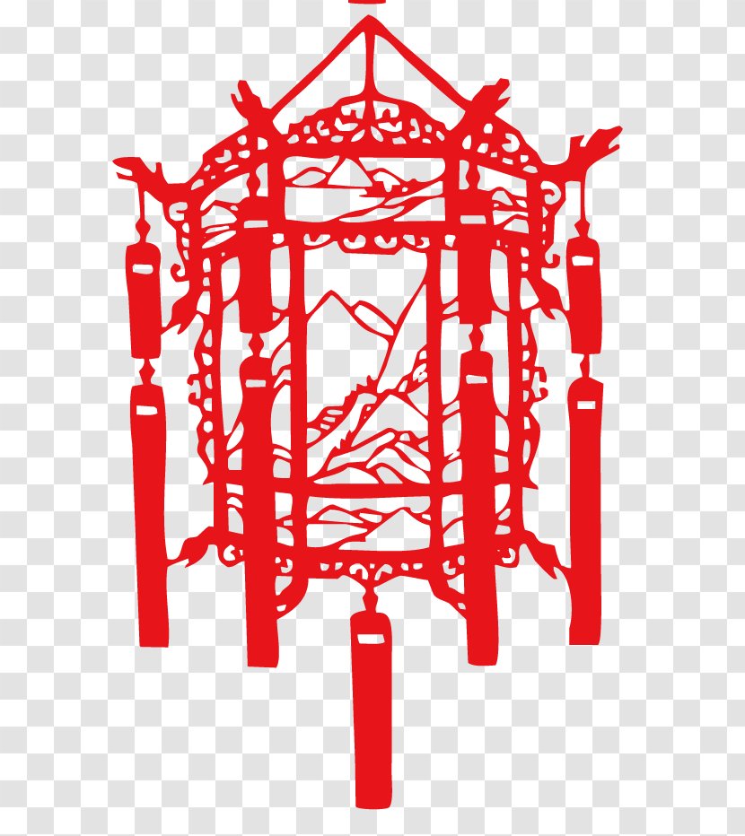 Lantern Papercutting Chinese New Year Traditional Holidays - Tree Transparent PNG