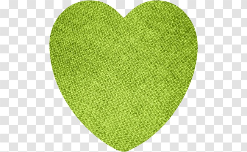 Lawn Meadow - Heart - Green Cloth Transparent PNG