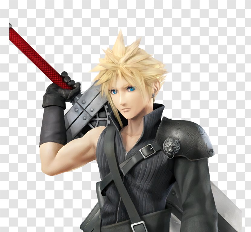 Super Smash Bros. For Nintendo 3DS And Wii U Cloud Strife Final Fantasy VII Aerith Gainsborough Dissidia - Action Figure Transparent PNG