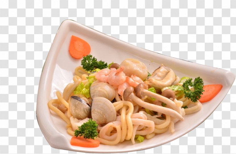 Clam Hot Pot Udon Mushroom Noodle - Salad - Clams Tree Material Transparent PNG