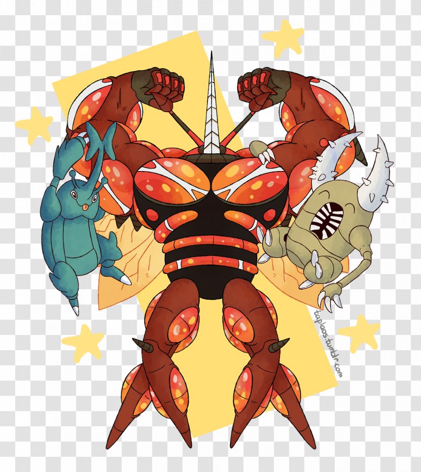 Pokémon Ultra Sun And Moon Heracross Illustration Alola - Mythical Creature - Psyduck Transparent PNG
