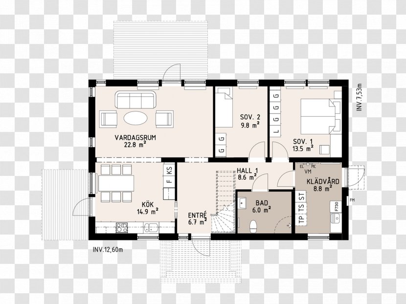 Kalmar County House Villa Floor Plan - Interior Design Services Transparent PNG