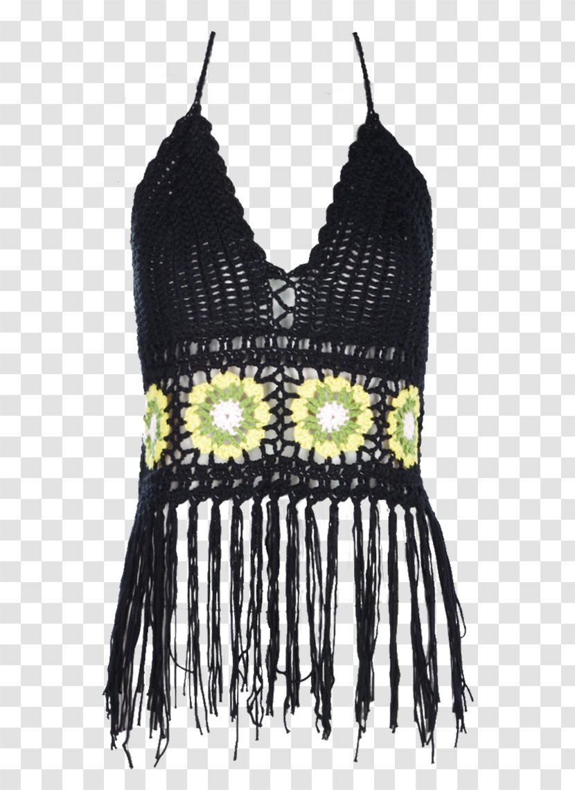 Neck Dress Black M - Tassel Transparent PNG
