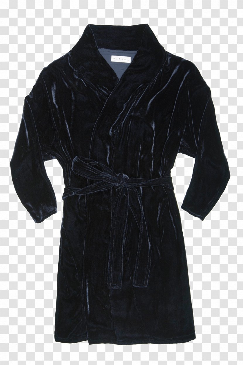 Coat Velvet Black M - Kimono Transparent PNG