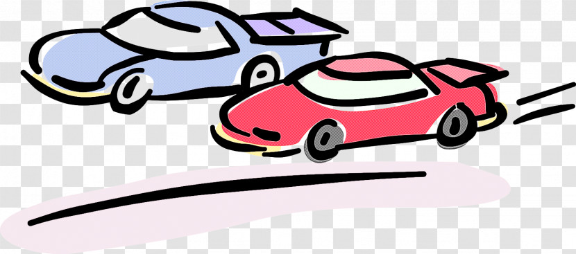 Pink Vehicle Model Car Car Cartoon Transparent PNG