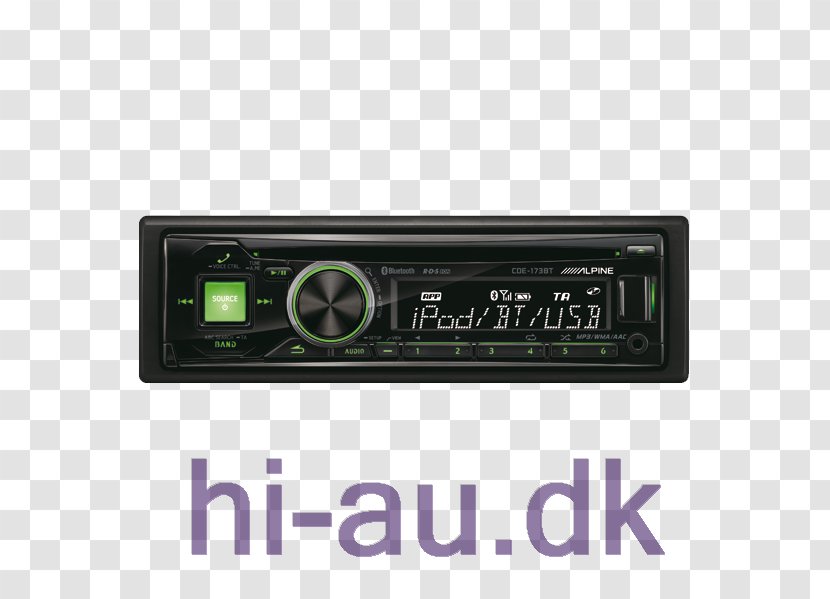 Radio Receiver Alpine CDE-178BT Car Stereo Vehicle Audio Automotive Head Unit - Media Player Transparent PNG
