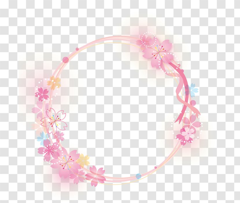 Cherry Tree Circle Frame. - Watercolor Painting - Qatar Transparent PNG
