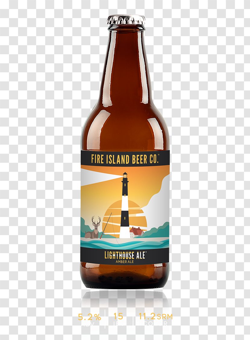 India Pale Ale Beer Bottle Lager - Fire Island Lighthouse Transparent PNG