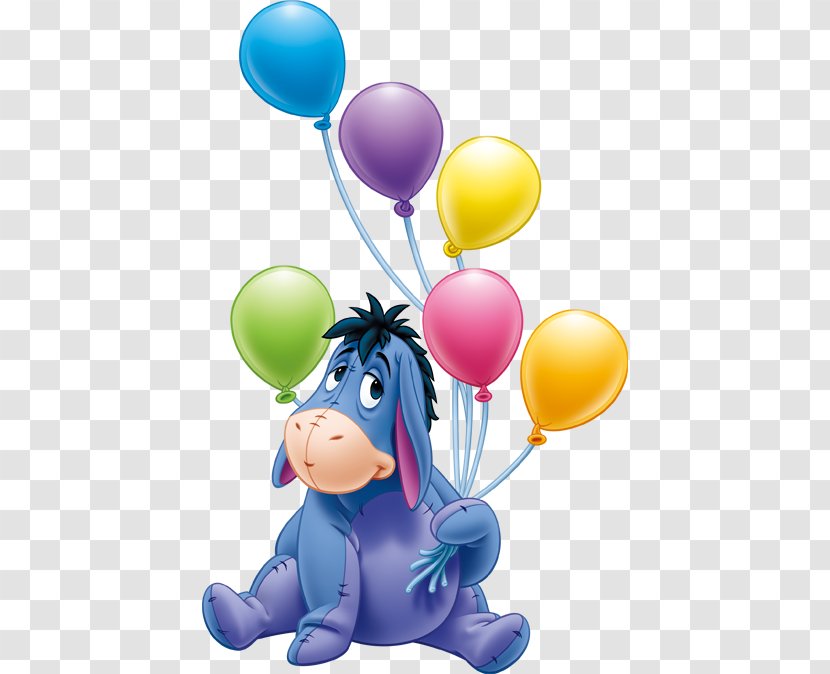 Eeyores Birthday Party Piglet Winnie The Pooh - Greeting Card - Hippo Transparent PNG