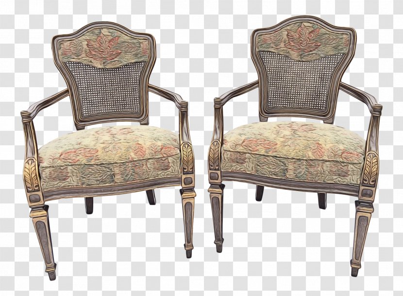 Chair Furniture Outdoor Armrest Wood - Wet Ink - Antique Transparent PNG