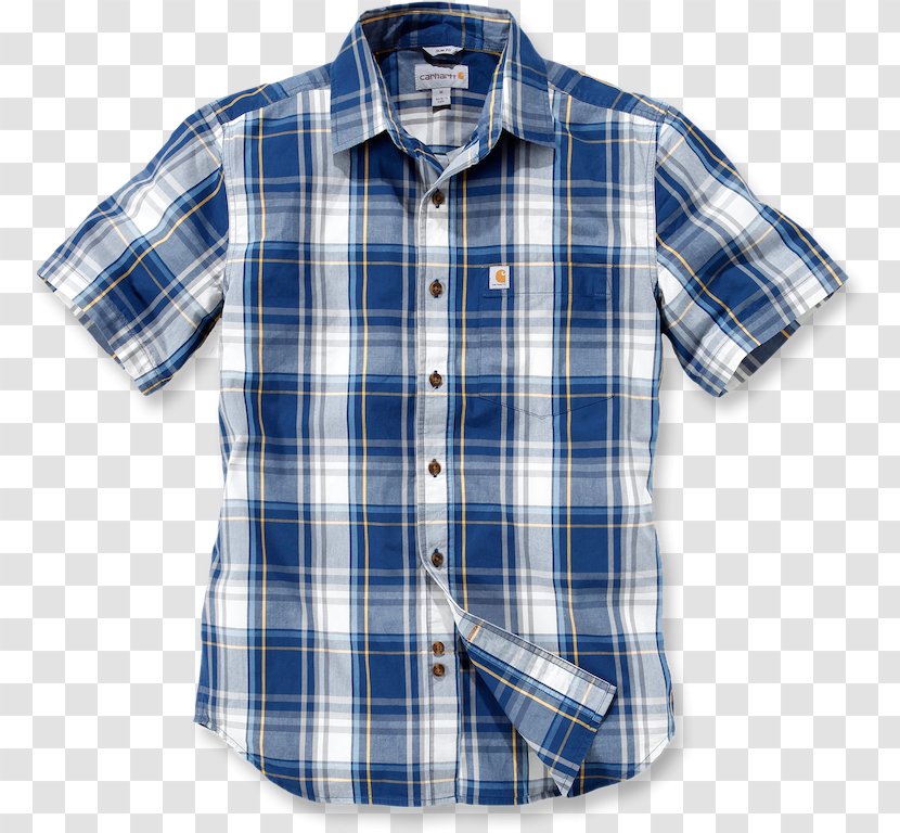 T-shirt Carhartt Slim Fit Plaid Short Sleeve Shirt Clothing - Tartan - Vest Transparent PNG