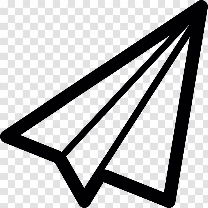 Airplane Paper Plane - Monochrome Transparent PNG