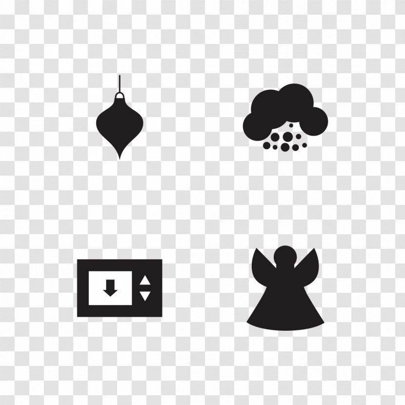 Dark Clouds - Black And White - Vector Transparent PNG
